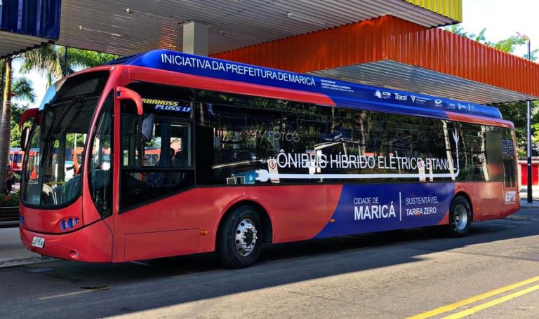 Maricá realiza primeira viagem de teste com ônibus híbrido elétrico-hidrogênio