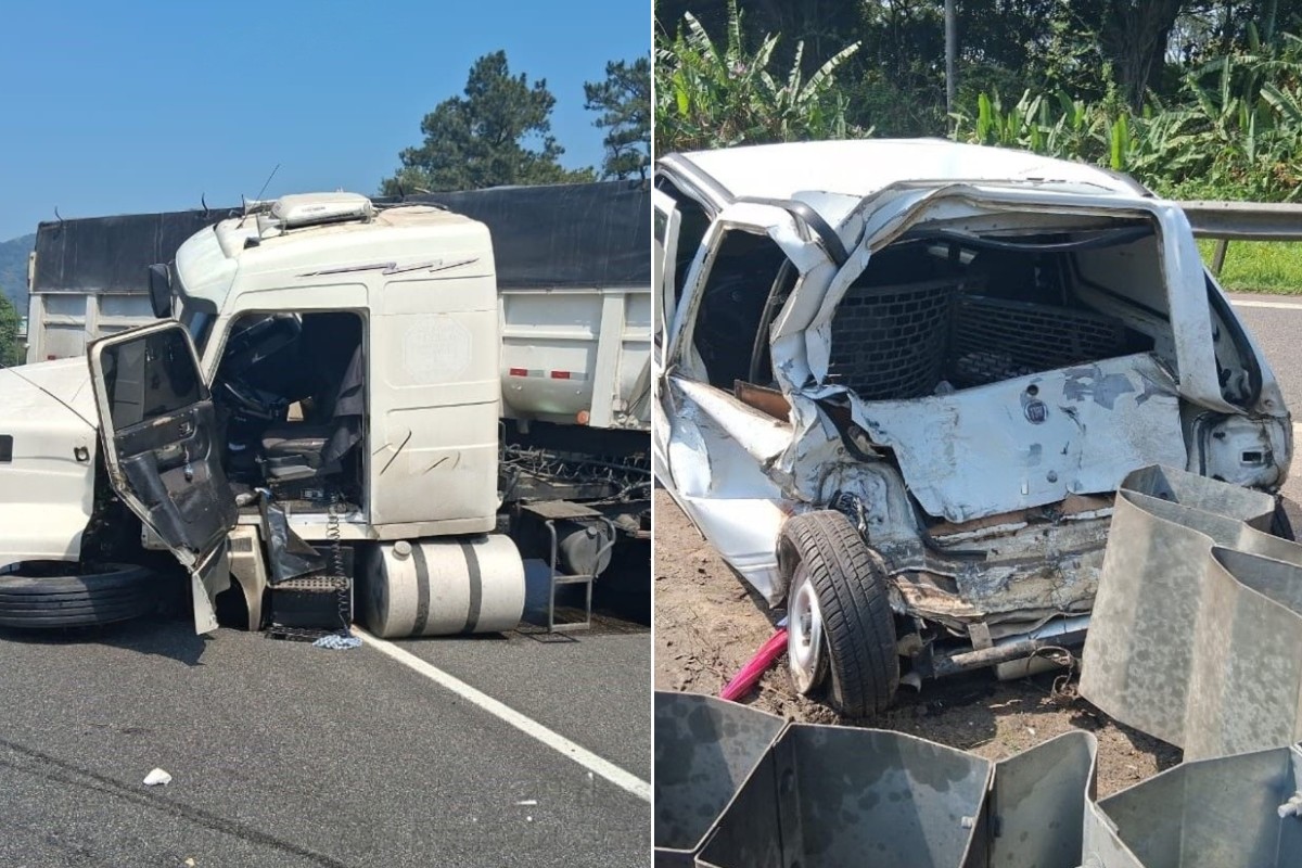 Motorista de carreta fica gravemente ferido após colisão contra carro em rodovia - G1