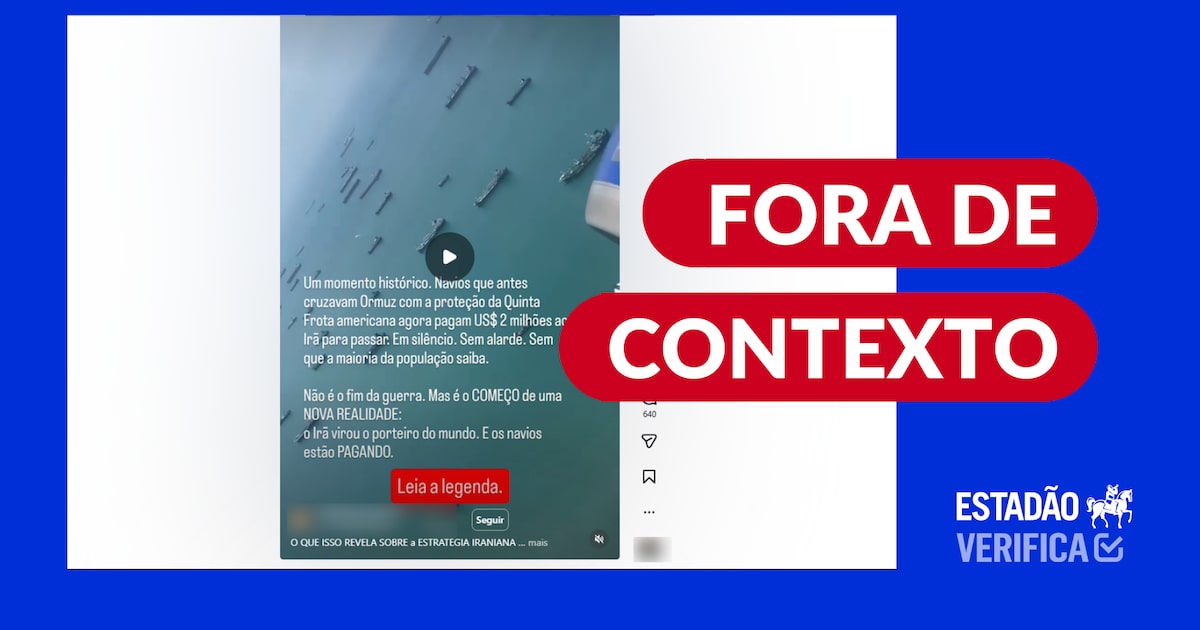 Imagem de congestionamento de navios não foi feita no Estreito de Ormuz